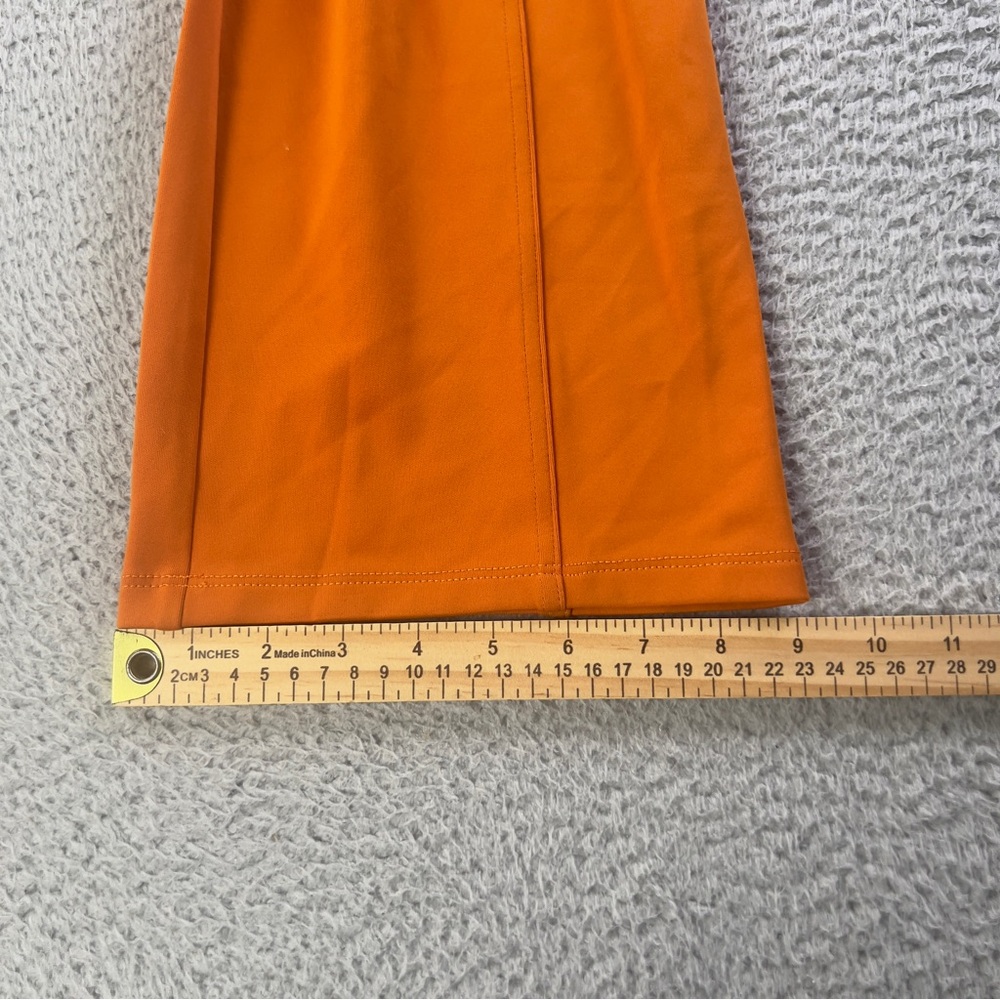 Athleta Delancey Straight Cargo Pants Women Large Orange Pull On Athletic Preppy - Picture 7 of 9